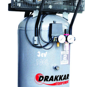 Compresseur vertical 100L 3HP Drakkar - Équipement atelier professionnel