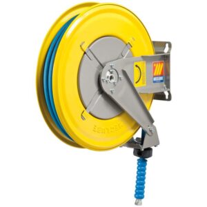 Enrouleur de tuyau 15m eau 150°C Universel, caoutchouc synthétique, raccords galvanisés