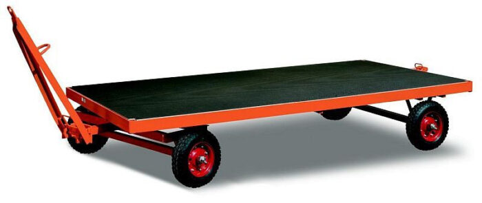 Remorque industrielle VARIOfit avec direction à plateau tournant 1 essieu