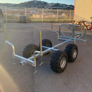 Remorque forestière quad 2 essieux ranchers PTC 1200 kg