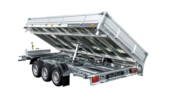 Remorque benne hydraulique 3 essieux 400x200 Unitrailer Tasker 400/3C 3500 kg – Image 7